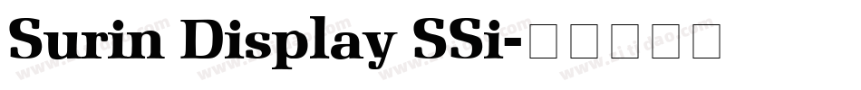 Surin Display SSi字体转换